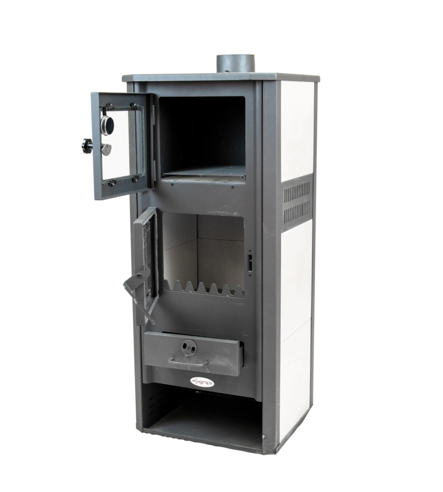 STUFA A LEGNA CON FORNO IGNIP "ROMA" BEIGE 12 KW