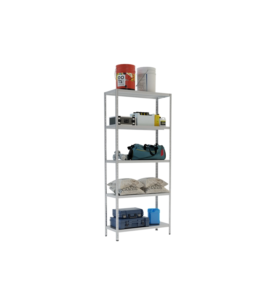 SCAFFALE IN METALLO "MACISTE" AD INCASTRO CON 5 PIANI, 120x60x195 CM PORTATA 260 KG - GRIMA
