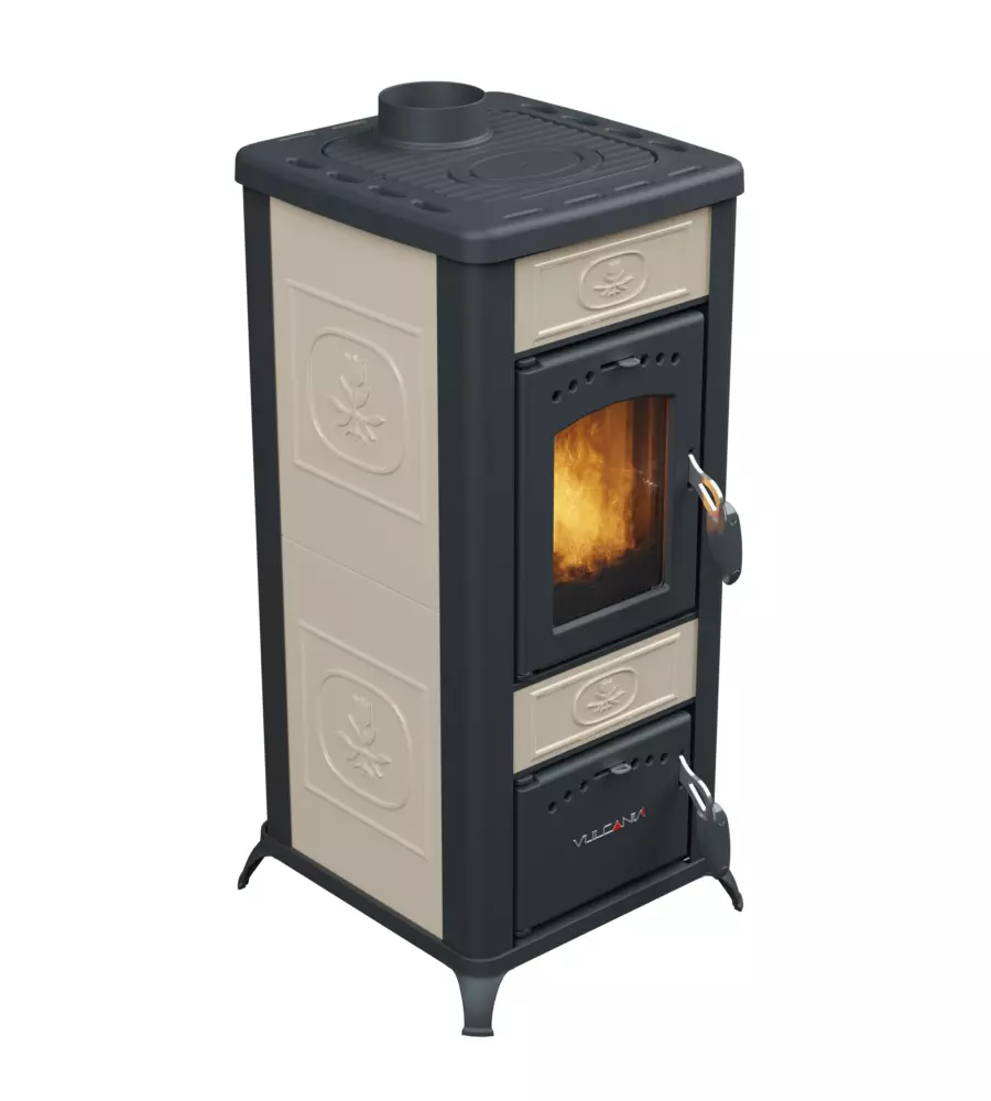 STUFA A LEGNA VULCANIA "RINA" BEIGE 5,6 KW