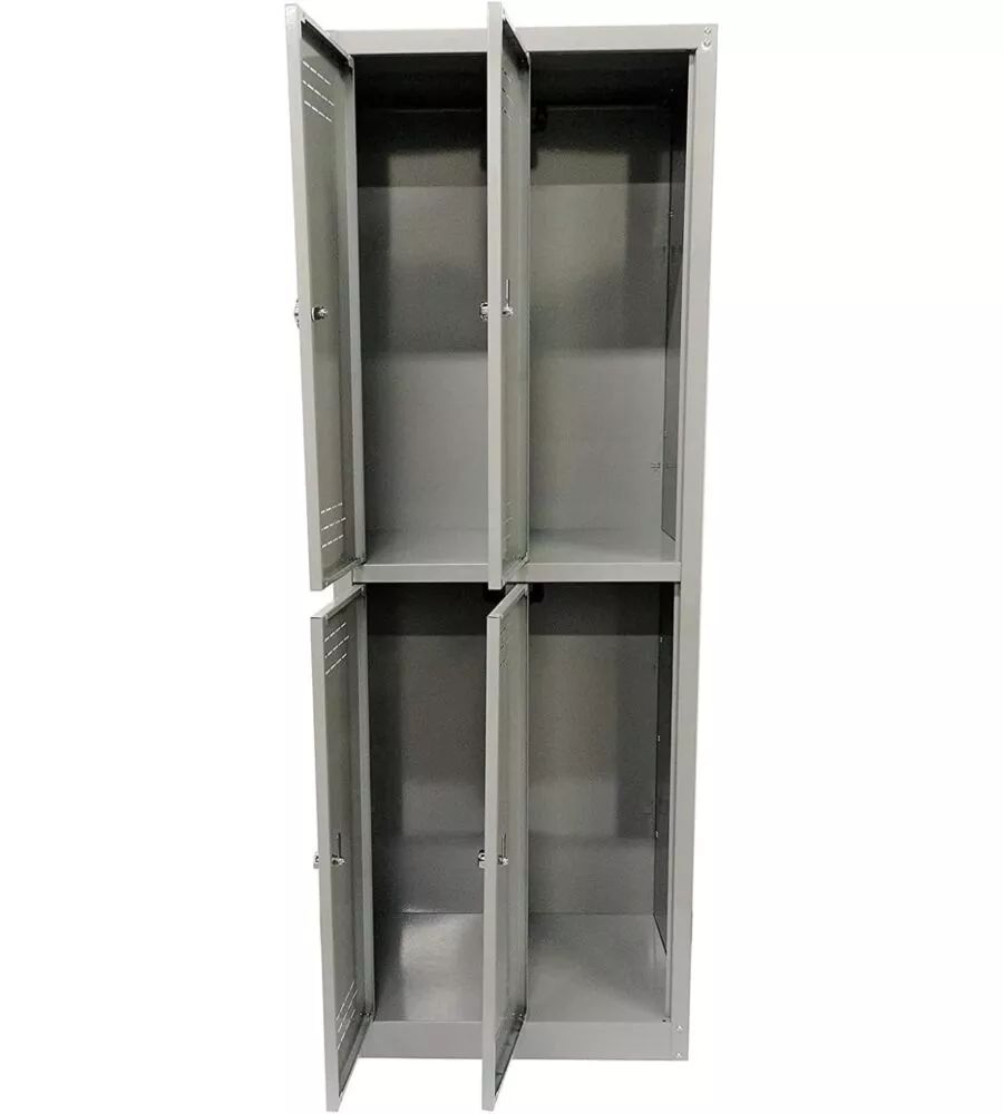 ARMADIO SPOGLIATOIO IN METALLO GRIMA 4 ANTE, 60X40X167 CM