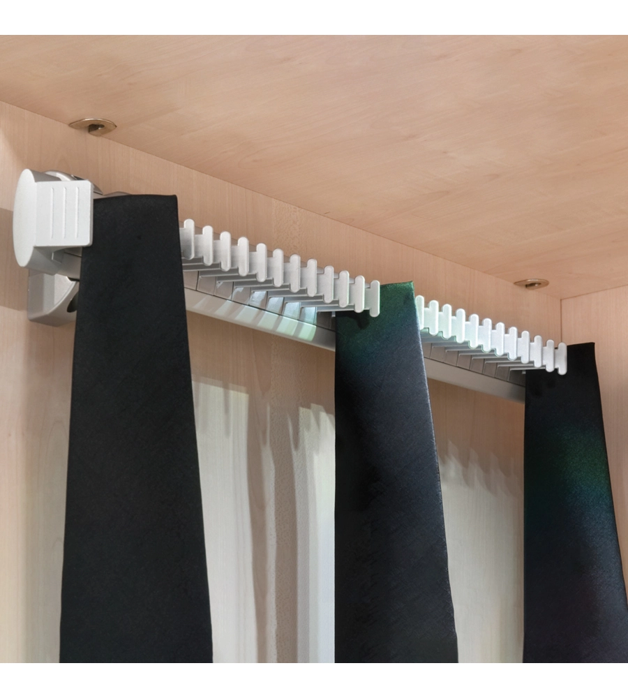 PORTACRAVATTE ESTRAIBILE IN ALLUMINIO E PLASTICA