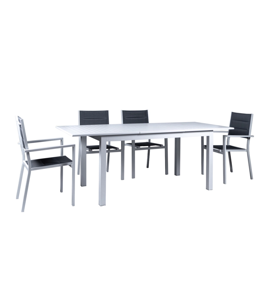 TAVOLO DA ESTERNO ALLUNGABILE EUROGARDEN IN ALLUMINIO GRIGIO CHIARO 210/152X89X75 CM