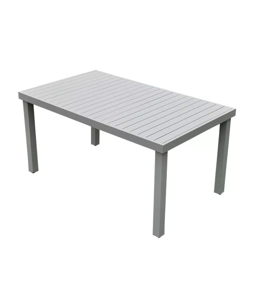 TAVOLO DA ESTERNO EUROGARDEN IN ALLUMINIO GRIGIO CHIARO 152X90X75 CM