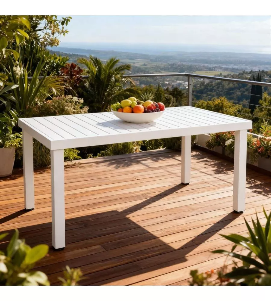 TAVOLO DA ESTERNO EUROGARDEN IN ALLUMINIO GRIGIO CHIARO 152X90X75 CM