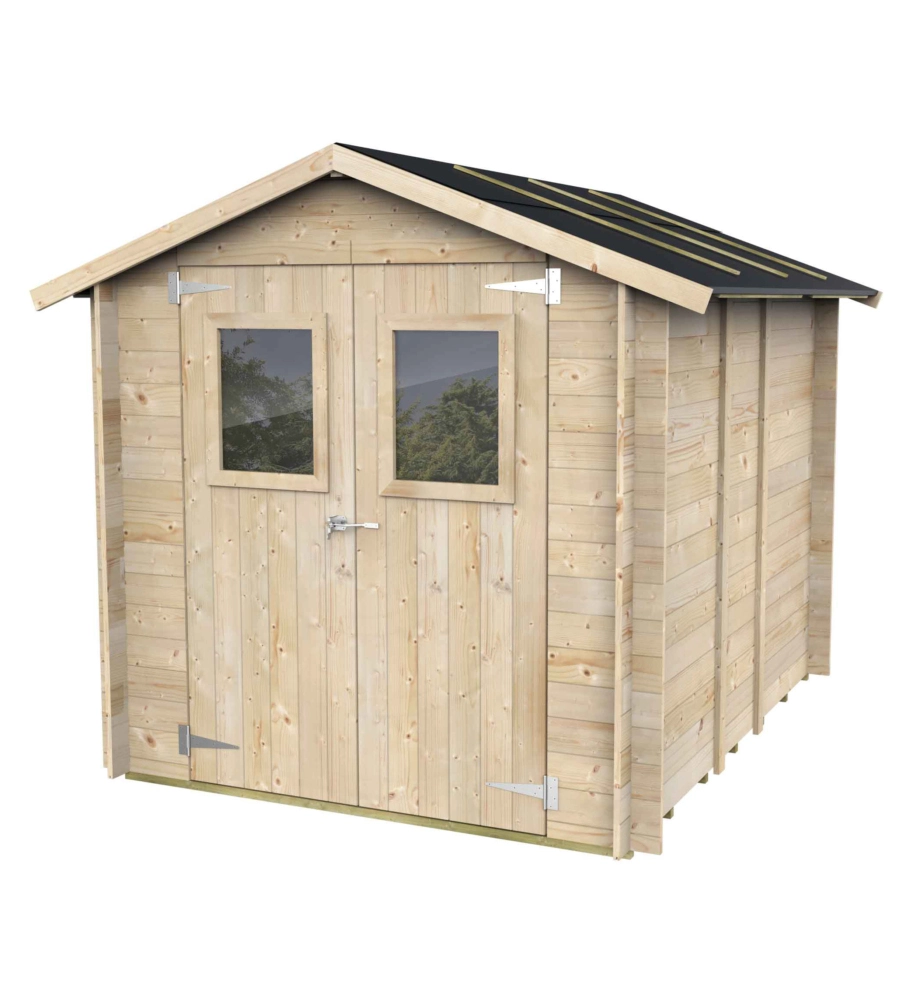 CASETTA IN LEGNO DA GIARDINO ALCE "HOBBY" IN ABETE 198x248x215H CM
