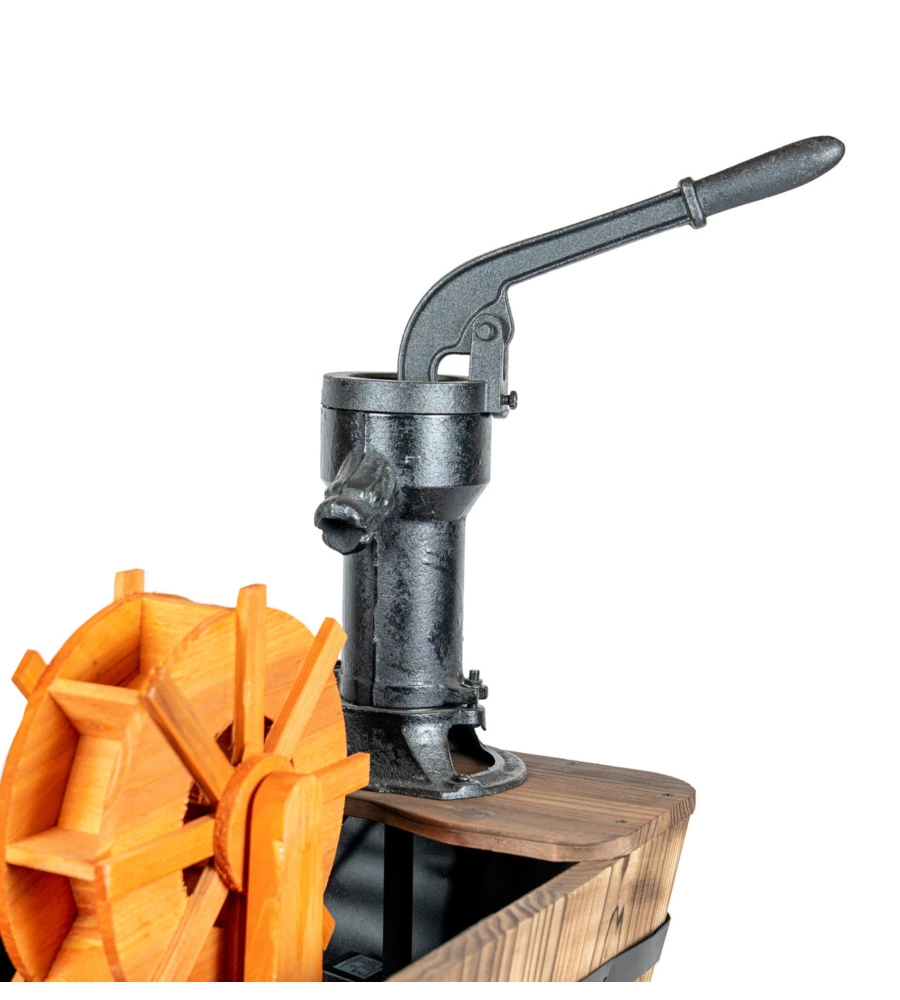 FONTANA DA ESTERNO A CASCATA CON MULINO IN LEGNO E RICIRCOLO ACQUA 60X40X64H CM