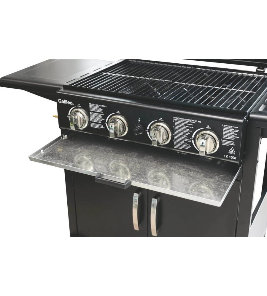BARBECUE A GAS GALILEO 4 BRUCIATORI 12KW
