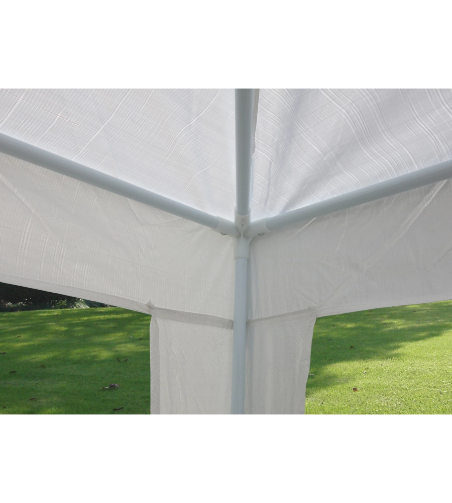 GAZEBO DA ESTERNO EUROGARDEN IN ACCIAIO BIANCO 3X3 M