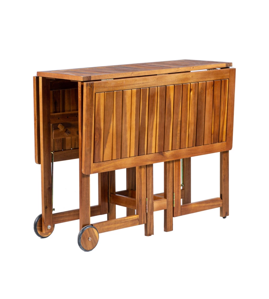 SET DA GIARDINO PIEGHEVOLE EUROGARDEN "VITTORIA" IN LEGNO DI ACACIA 4 SEDUTE E TAVOLO