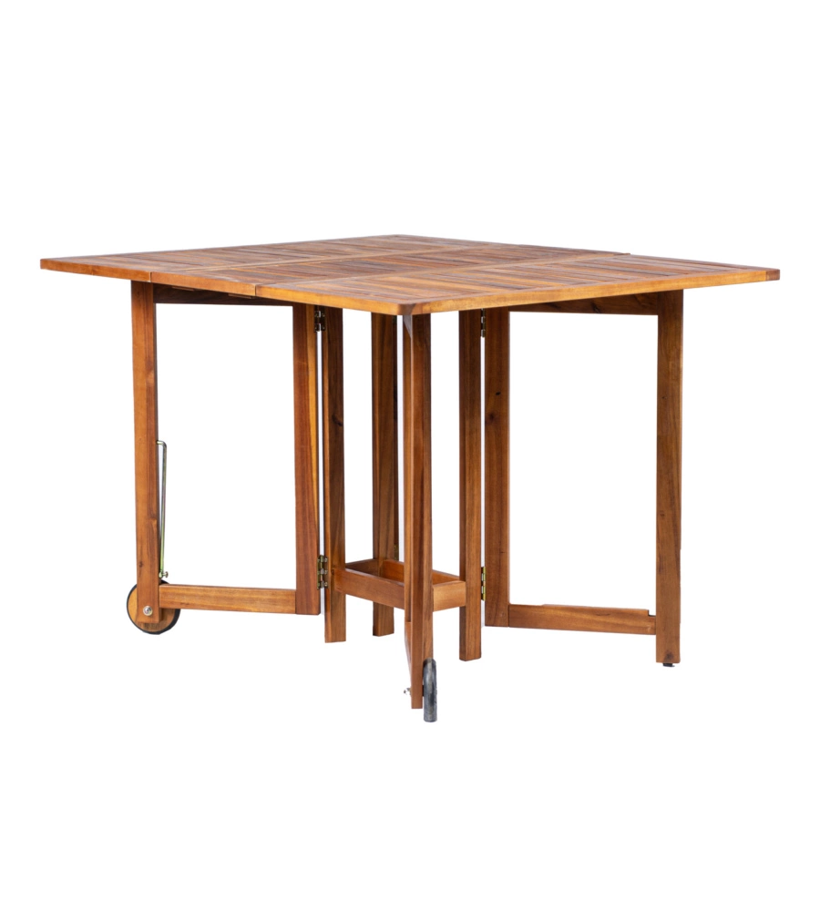 EDHAS Set Di 4 Sottobicchieri In Legno Di Acacia Con Supporto - 10.2 Cm - Artigianali Per Tavolo, Bar E Cucina