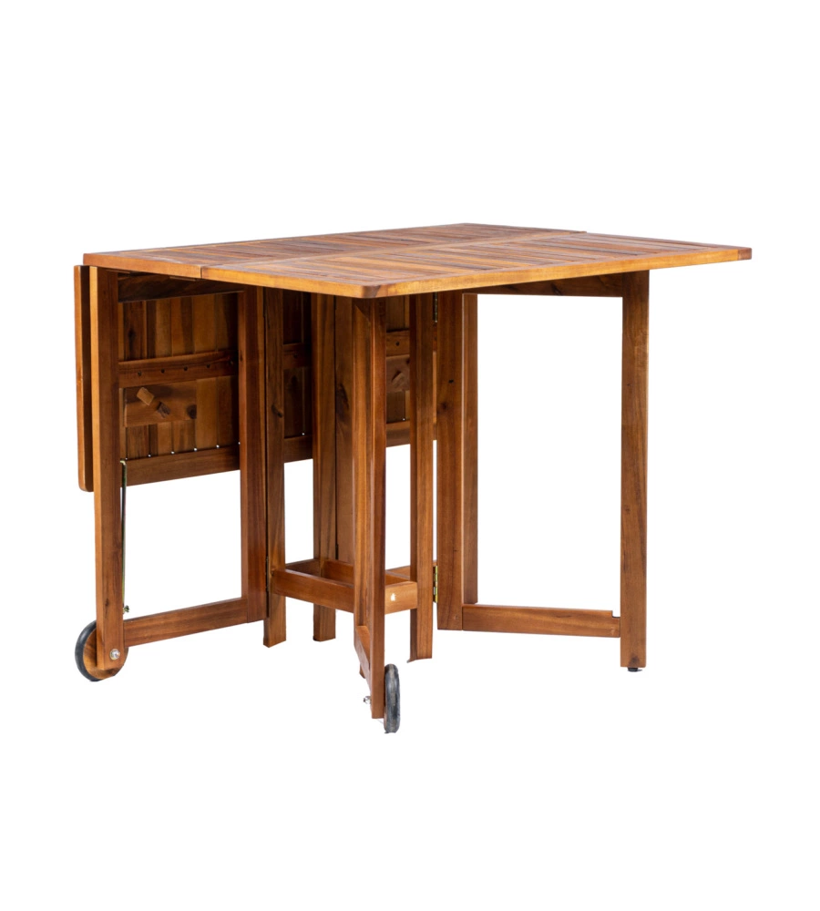 SET DA GIARDINO PIEGHEVOLE EUROGARDEN "VITTORIA" IN LEGNO DI ACACIA 4 SEDUTE E TAVOLO