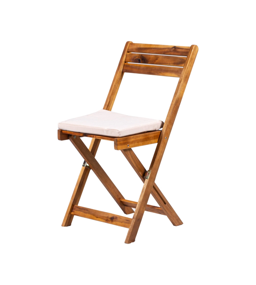 SET DA GIARDINO PIEGHEVOLE EUROGARDEN "VITTORIA" IN LEGNO DI ACACIA 4 SEDUTE E TAVOLO