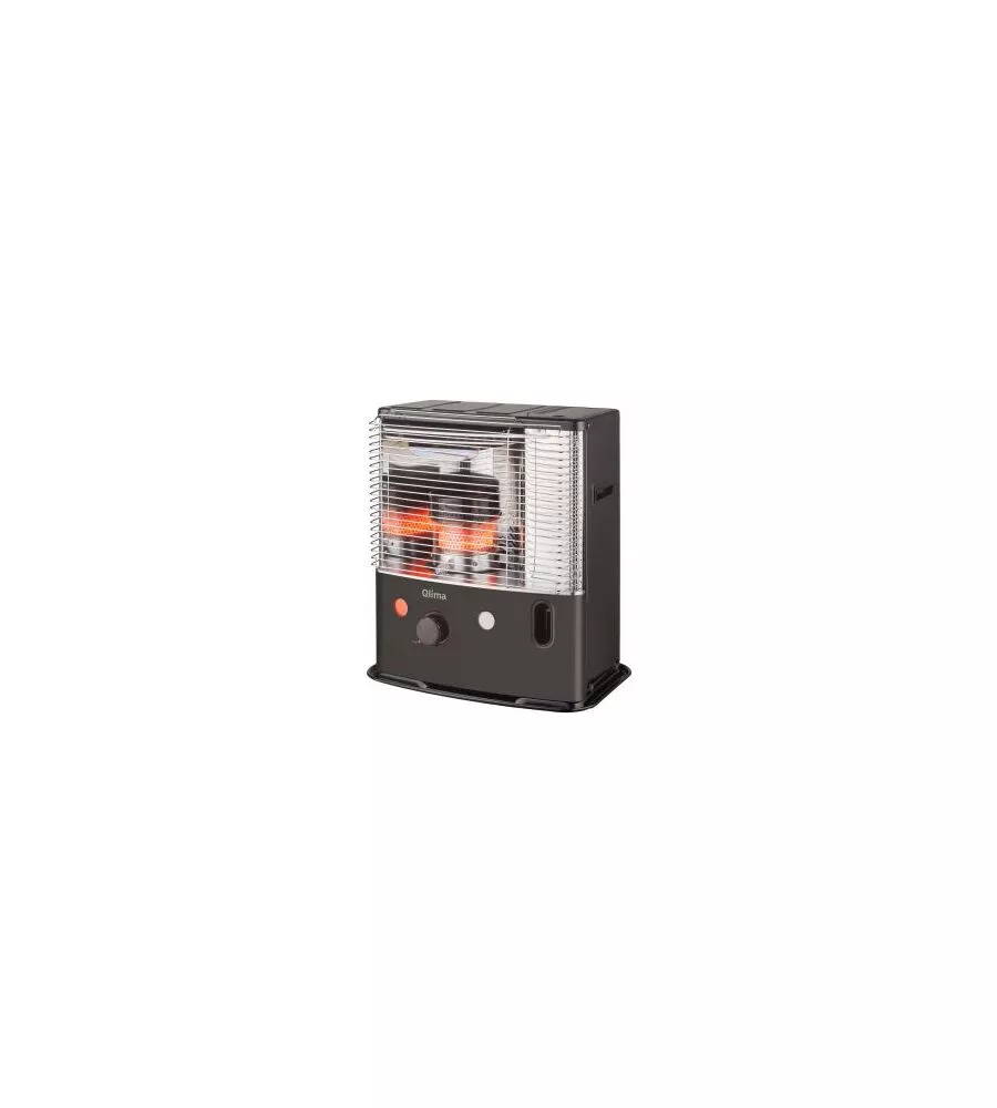 STUFA A COMBUSTIBILE LIQUIDO PORTATILE QLIMA "R 4224 S-TC-2" NERO 2,4 KW