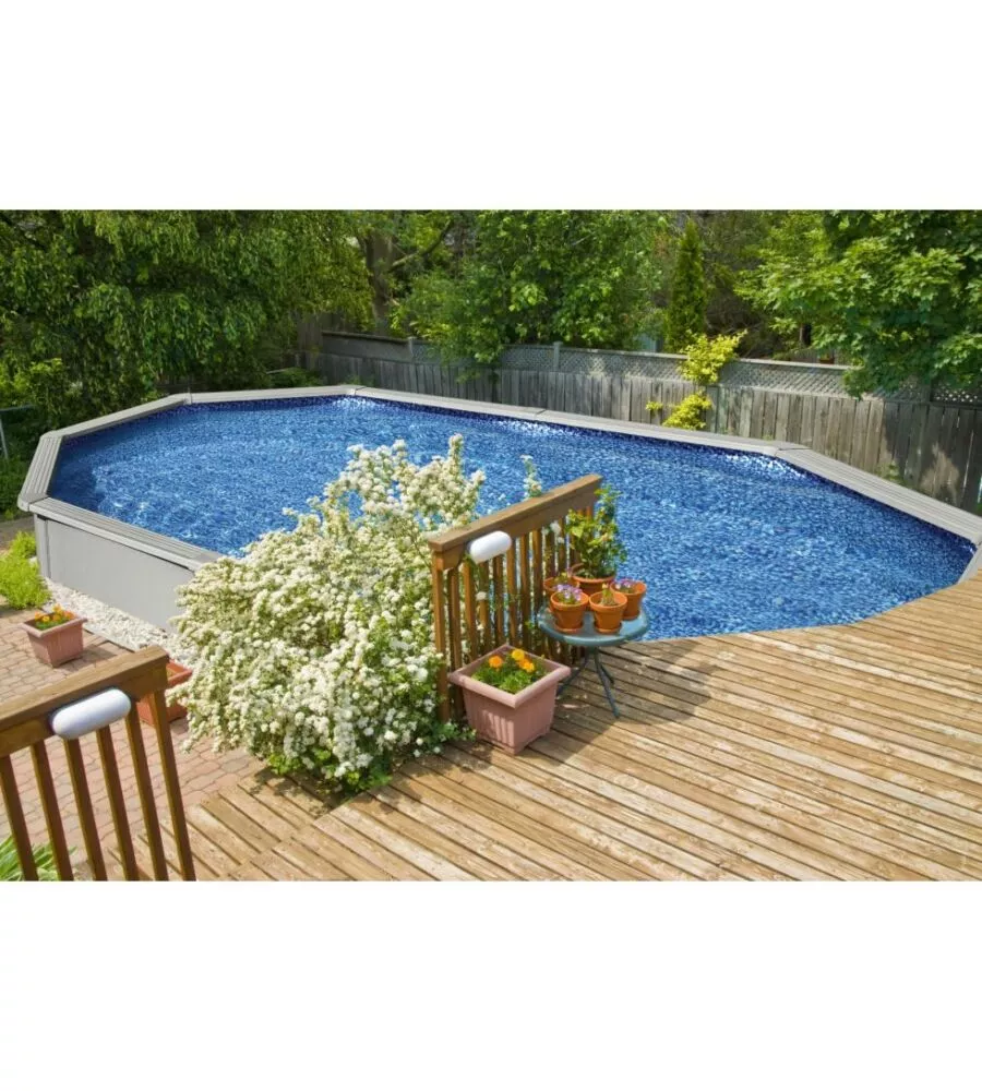 PISCINA FUORI TERRA ROTONDA BESTWAY "HYDRUM" 500X360X120 CM CON POMPA FILTRO A SABBIA COPERTURA, TAPPETINO BASE, SKIMMER, SCALETTA E DISPENSER CHEMCONNECT - COD. 56586