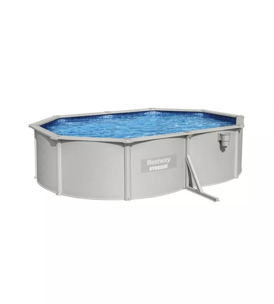 PISCINA FUORI TERRA ROTONDA BESTWAY "HYDRUM" 500X360X120 CM CON POMPA FILTRO A SABBIA COPERTURA, TAPPETINO BASE, SKIMMER, SCALETTA E DISPENSER CHEMCONNECT - COD. 56586