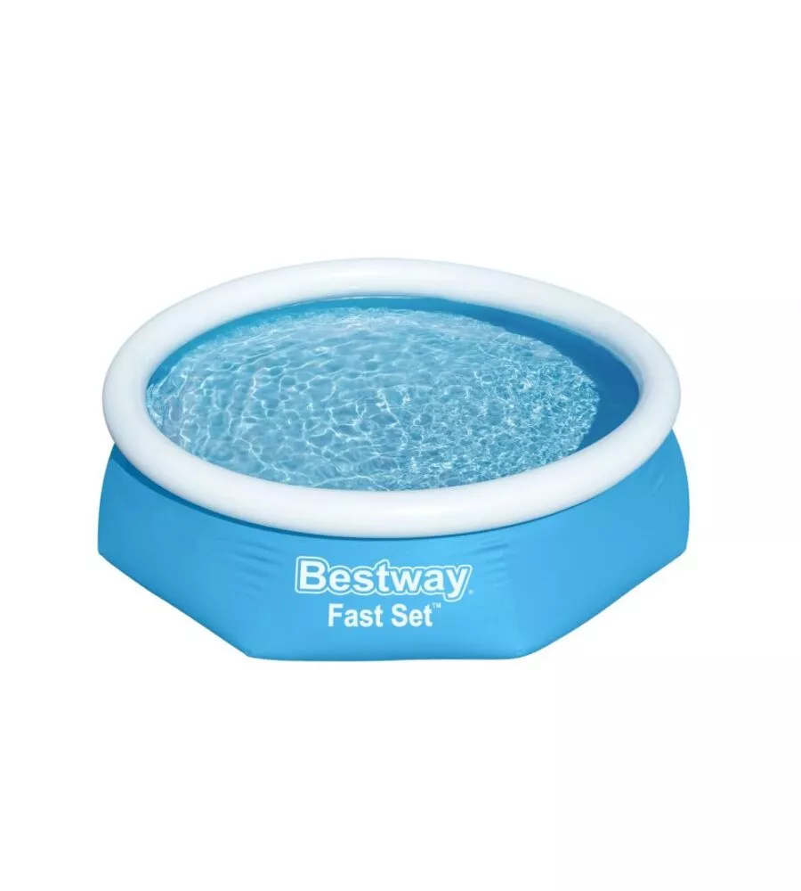 PISCINA FUORI TERRA AUTOPORTANTE ROTONDA BESTWAY "FAST SET" CON POMPA E FILTRO A CARTUCCIA 244X61 CM - COD. 57450