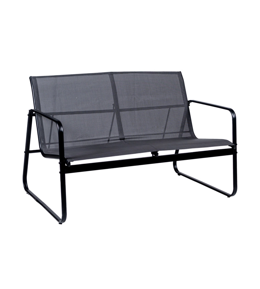 SET DA GIARDINO EUROGARDEN IN ACCIAIO E TEXTILENE GRIGIO 4 SEDUTE E TAVOLINO