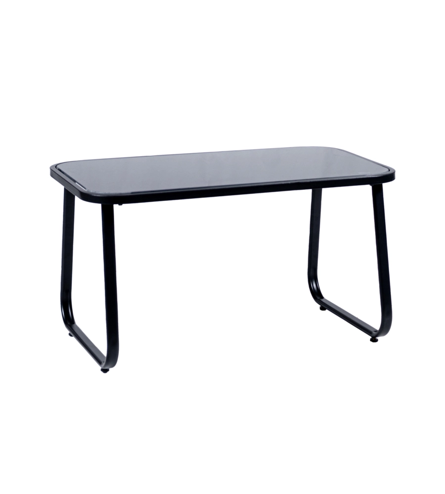 SET DA GIARDINO EUROGARDEN IN ACCIAIO E TEXTILENE GRIGIO 4 SEDUTE E TAVOLINO