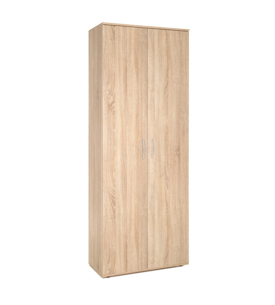 ARMADIO MULTIFUNZIONE IN MDF EFFETTO QUERCIA 70X187X34 CM