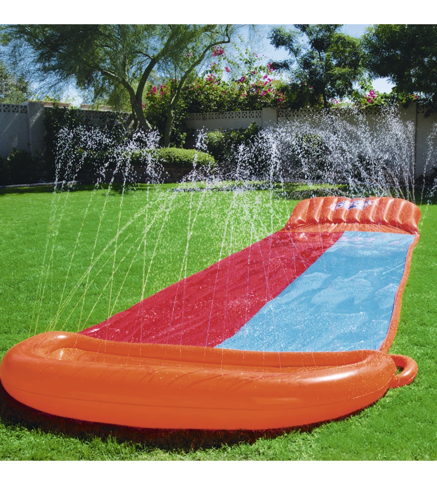 SCIVOLO GONFIABILE DOPPIO CON SPRUZZI BESTWAY "H2O GO" 488 CM