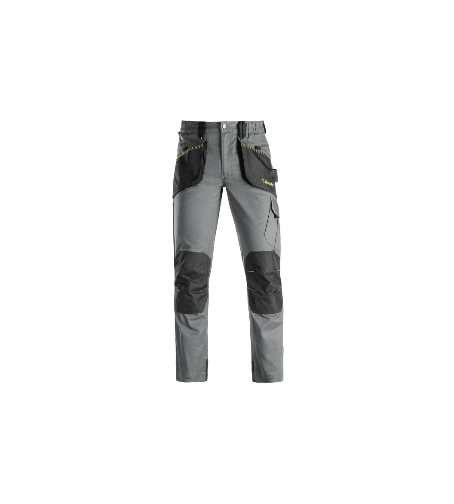 PANTALONI DA LAVORO SLICK GRIGIO/NERO, TG L - KAPRIOL
