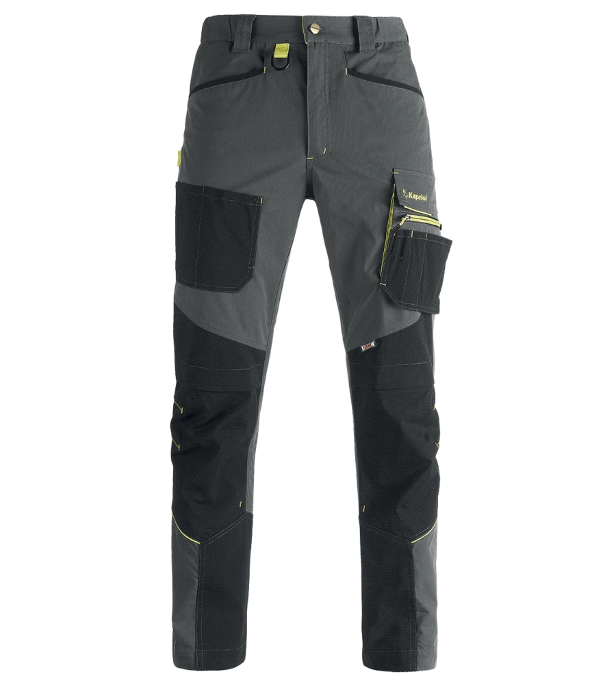 KAPRIOL PANTALONE DA LAVORO "DYNAMIC PIASTRELLISTA GRGIO/NERO, TG L