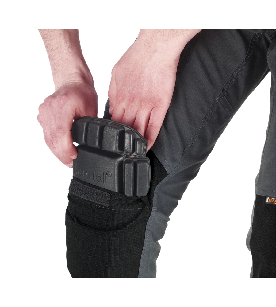 KAPRIOL PANTALONE DA LAVORO "DYNAMIC PIASTRELLISTA GRGIO/NERO, TG L