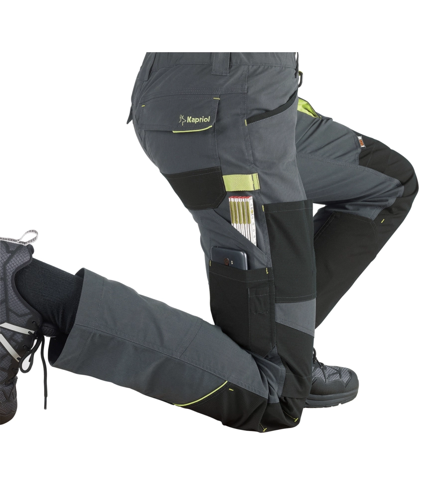 KAPRIOL PANTALONE DA LAVORO "DYNAMIC PIASTRELLISTA GRGIO/NERO, TG XXL