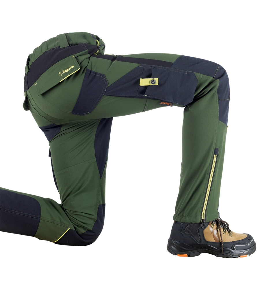 PANTALONI DA LAVORO DYNAMIC GIARDINIERE VERDE/NERO, TG S - KAPRIOL