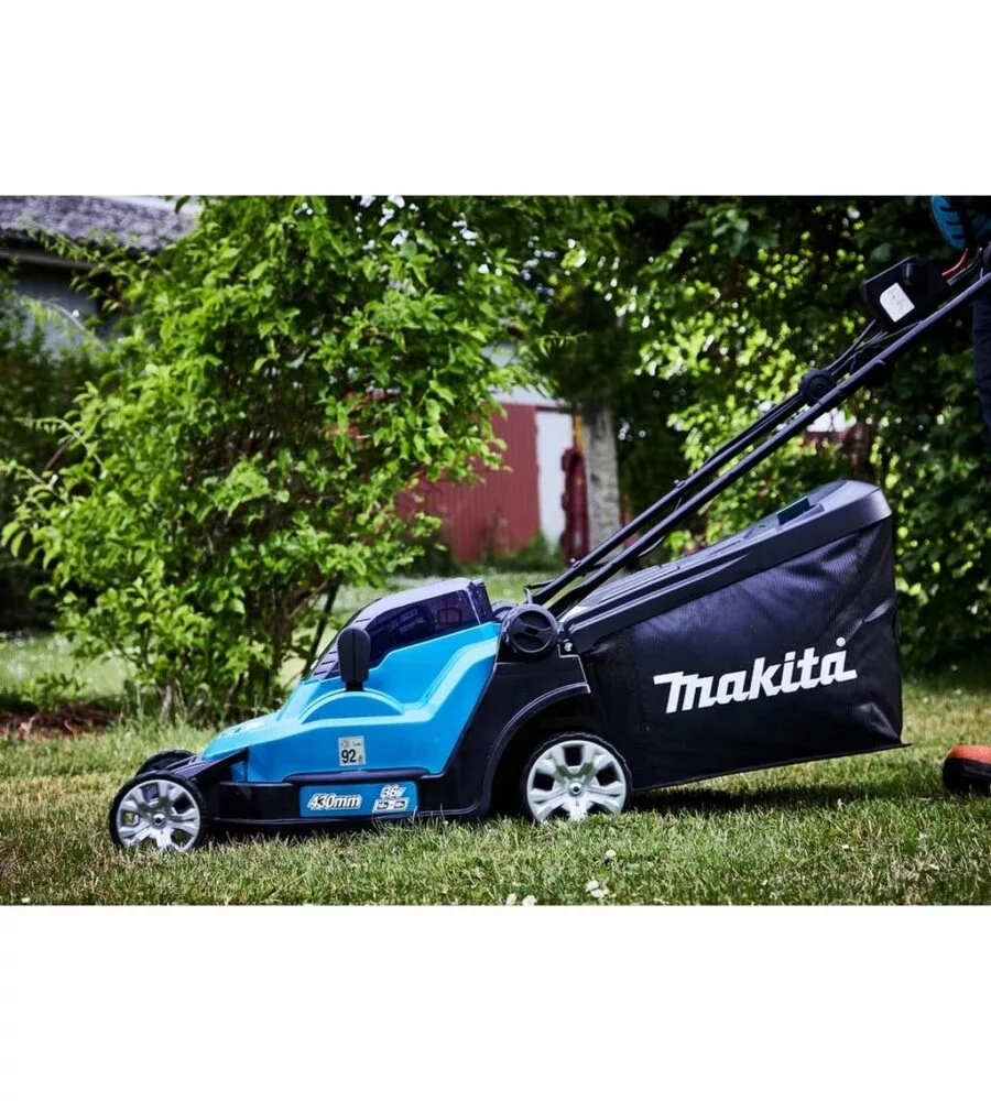 TAGLIAERBA A BATTERIA A SPINTA MAKITA "DLM432PT2" TAGLIO DA 43 CM 2 X 18V 5AH