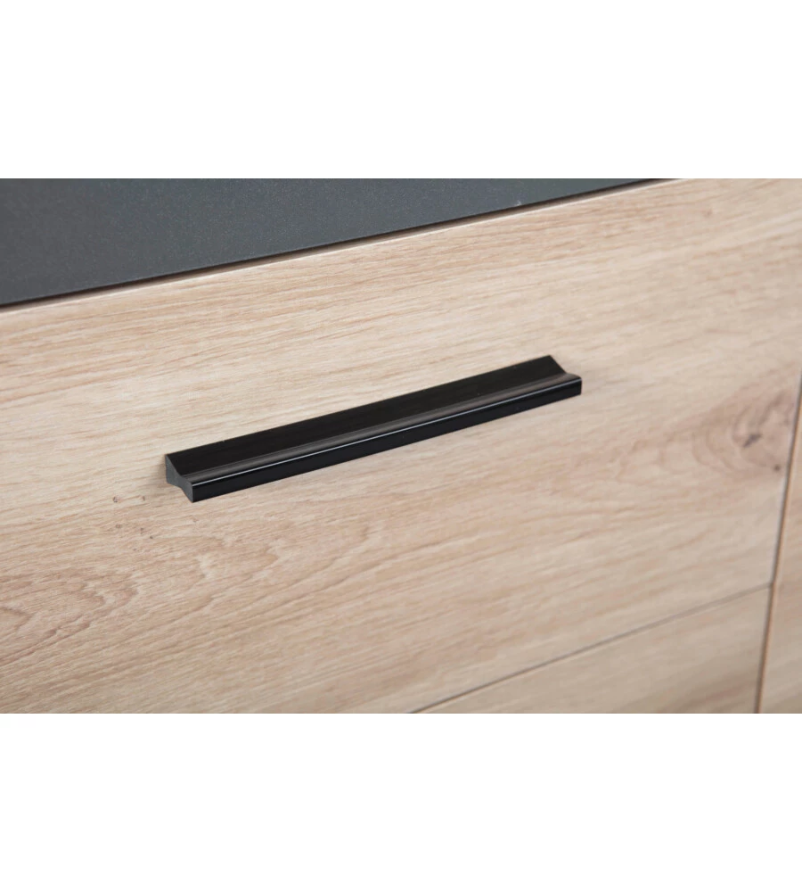 MOBILE BUFFET GRIGIO E QUERCIA, 134X40X86 CM