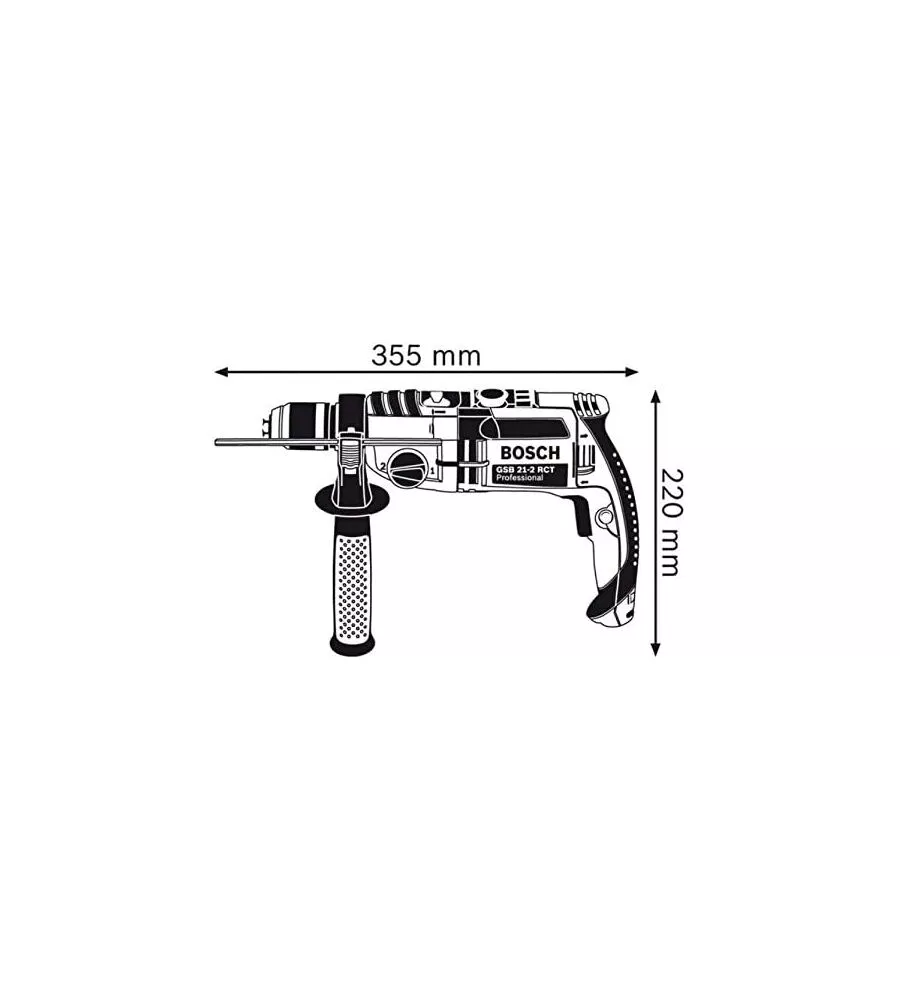 KIT VALIGETTA TRAPANO A PERCUSSIONE ELETTRICO BOSCH "GSB21-2RCT" 1300 W