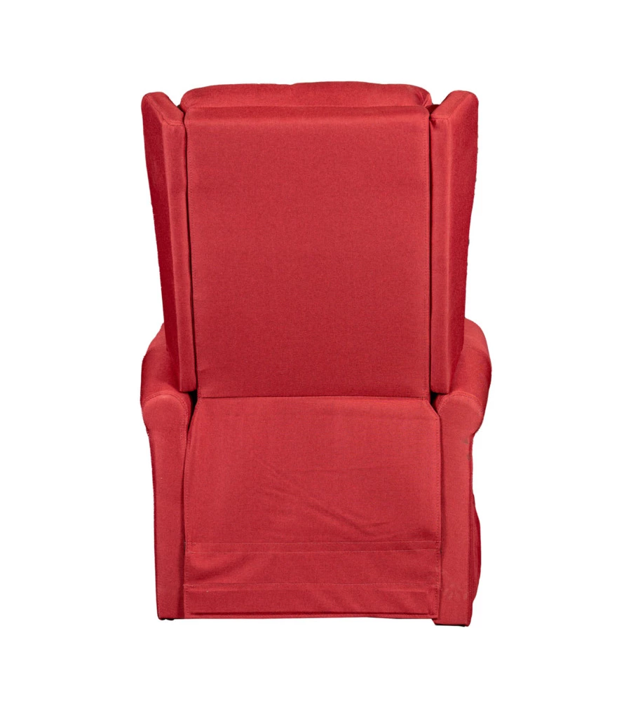 POLTRONA CON RECLINER ELETTRICO BELLAHOME "BERG" TESSUTO BORDEAUX, 72,5X94X109 CM