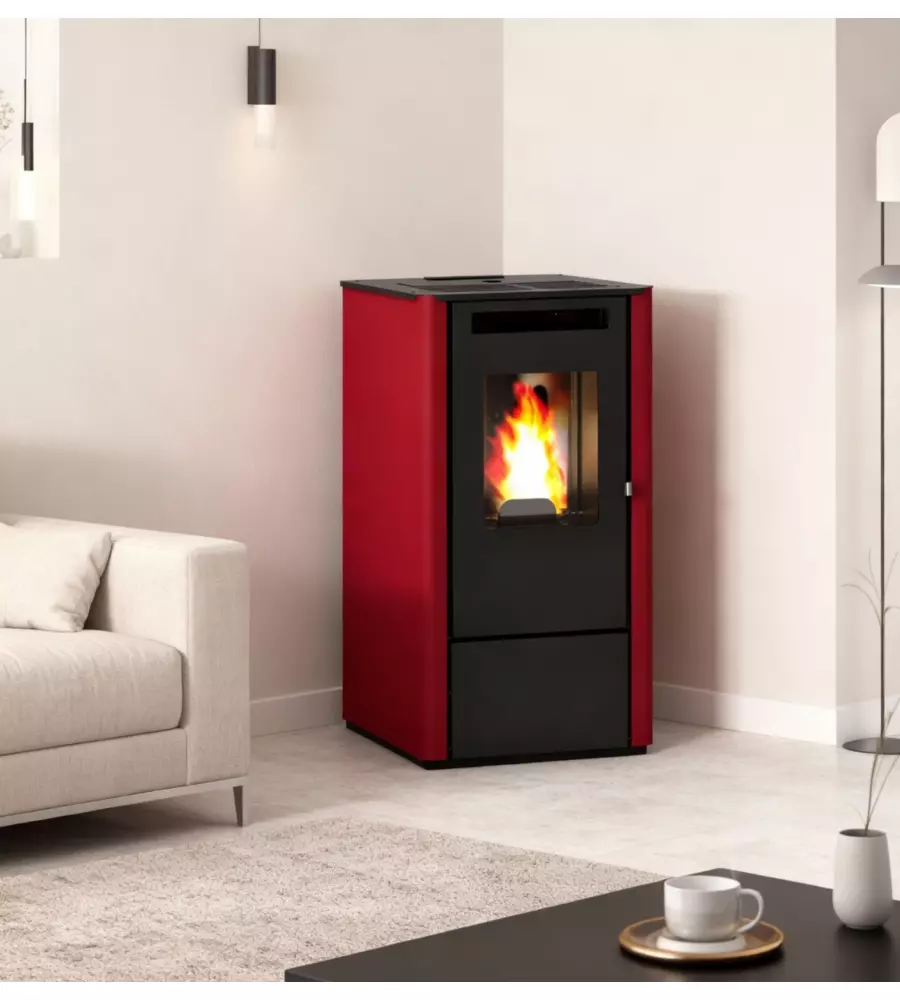 STUFA A PELLET PUNTO FUOCO "THELMA" BORDEAUX 8 KW