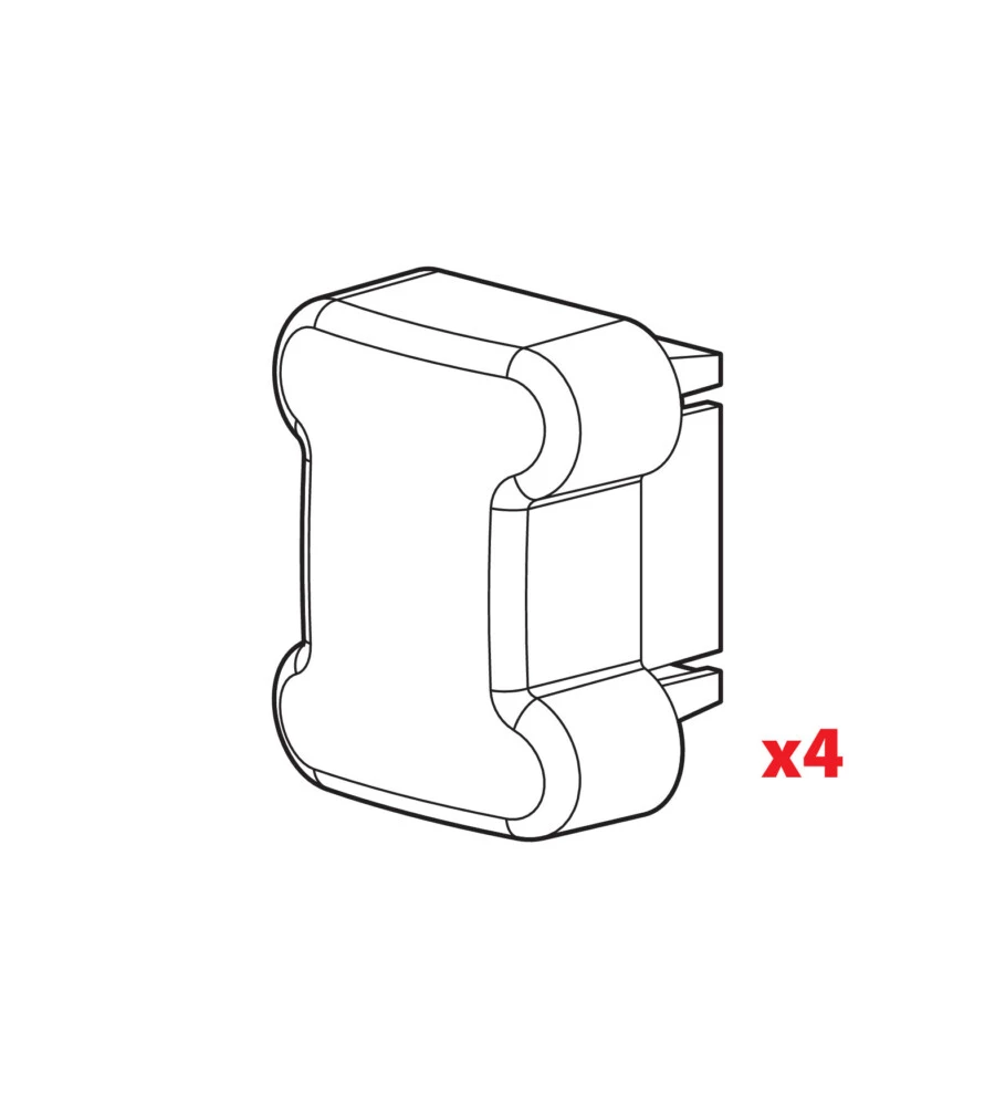SET 4 TAPPI PER BARRE KARGO  N99996