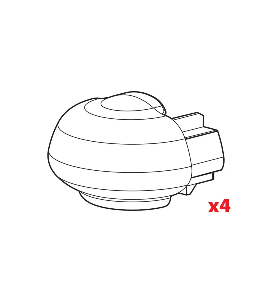 SET 4 TAPPI PER BARRE ALUMIA, RAIL-PRO, IN-RAIL ALU  N99994