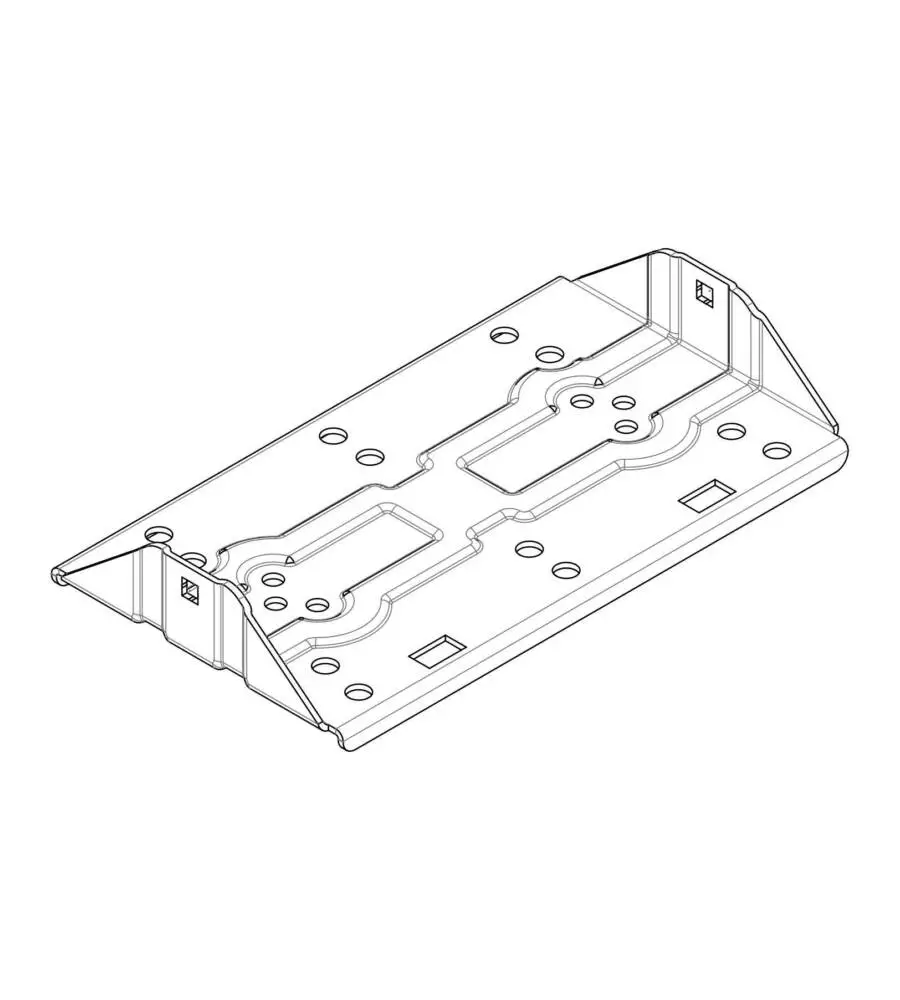 PIASTRA SUPPORTO BRACCETTI NERA PER N50050 N50100 PER BARRE SILENZIO  N99947