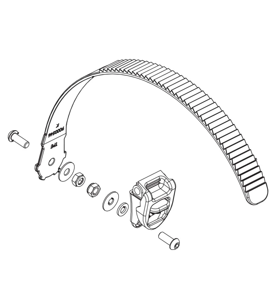 FASCETTA E FIBBIA DI RICAMBIO PER PORTABICI FOLDCLICK  YCK670