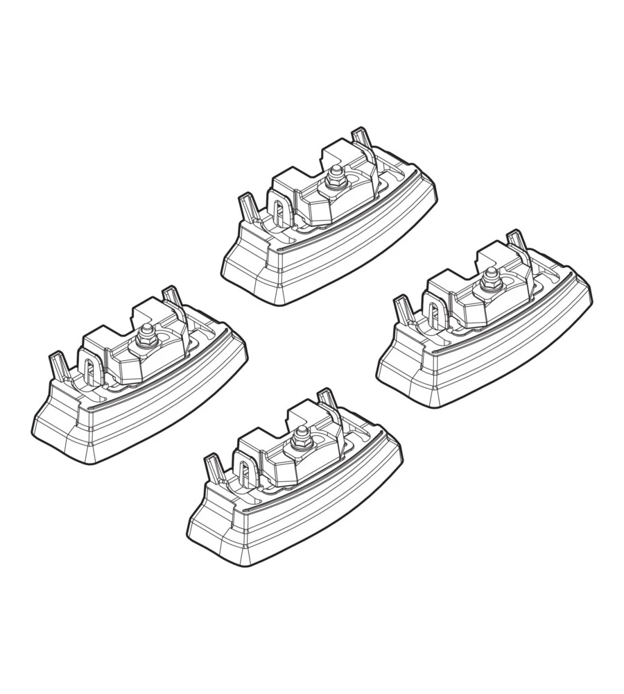 KIT ATTACCHI PER BARRE AUTO PORTATUTTO MERCEDES CLASSE A 12>18, 18>  N21221