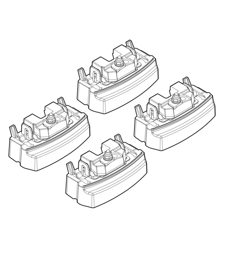 KIT ATTACCHI PER BARRE AUTO PORTATUTTO MERCEDES CLA 4P 13>  N21187