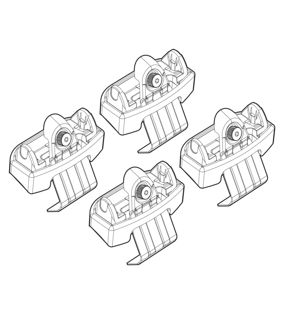 KIT ATTACCHI PER BARRE AUTO PORTATUTTO RENAULT ESPACE 15>  N21178