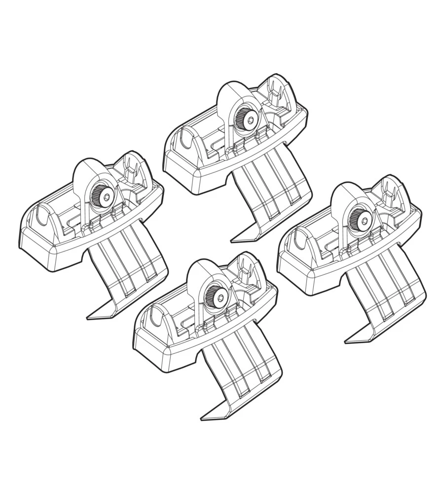 KIT ATTACCHI PER BARRE AUTO PORTATUTTO RENAULT TWINGO, TWINGO AIR TOP 14>  N21172