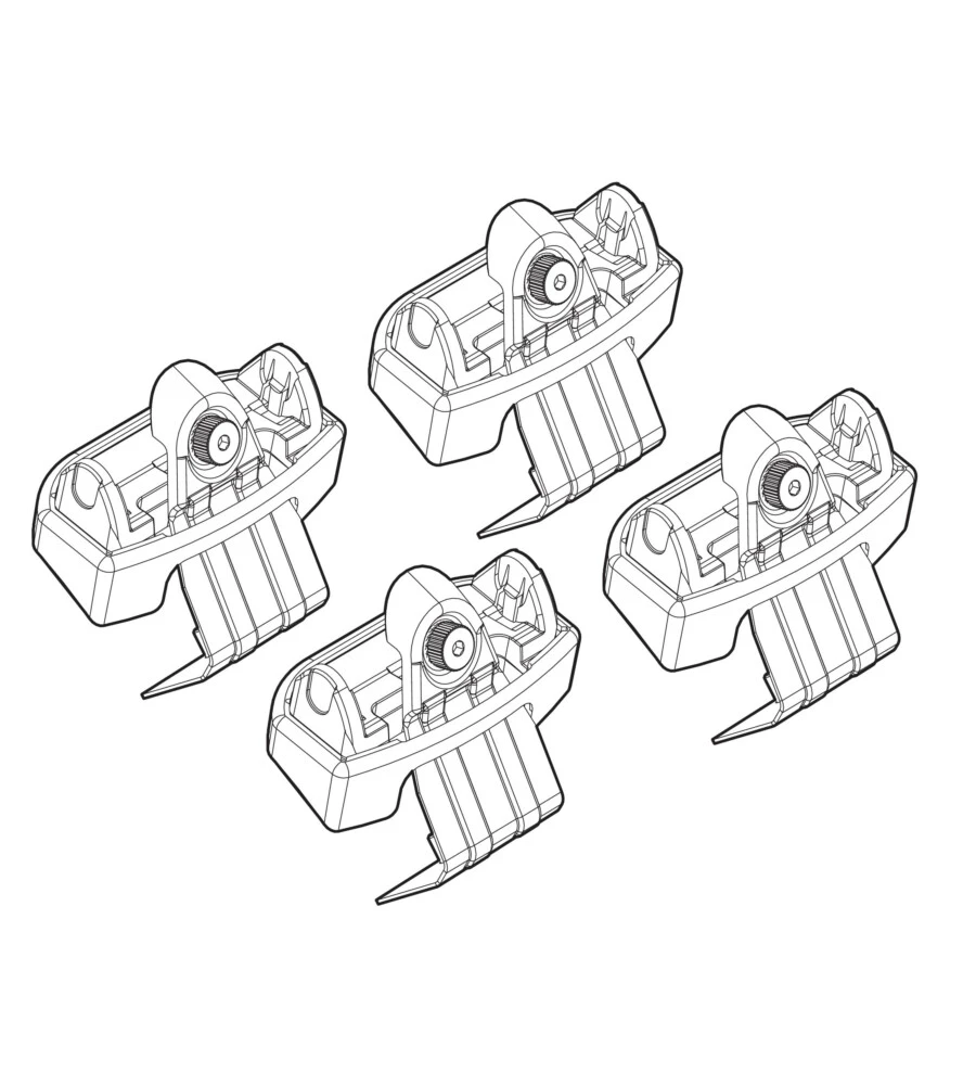 KIT ATTACCHI PER BARRE AUTO PORTATUTTO KIA VENGA 02/10>  N21166