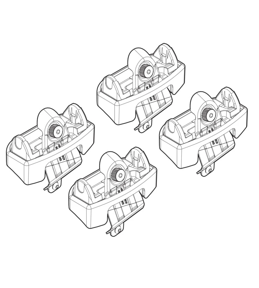 KIT ATTACCHI PER BARRE AUTO PORTATUTTO PEUGEOT 206 3/5P 98>13  N21151