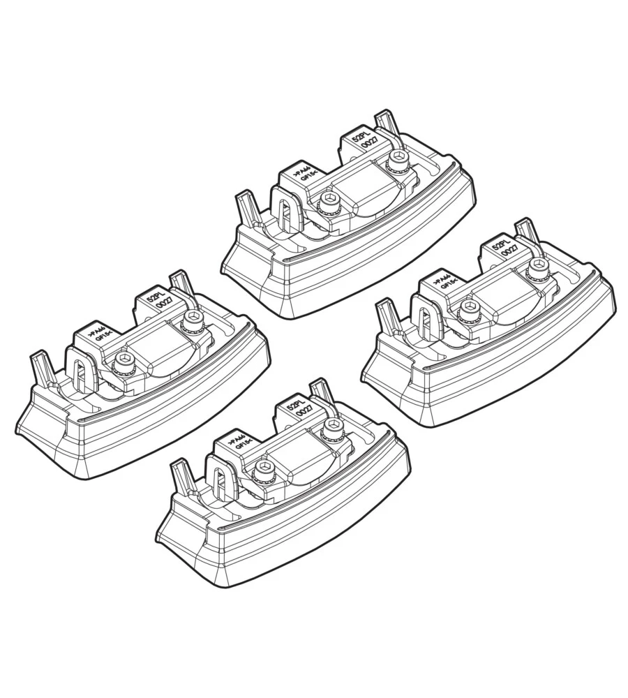 KIT ATTACCHI PER BARRE AUTO PORTATUTTO RENAULT KOLEOS 08> (NO RAILING)  N21137