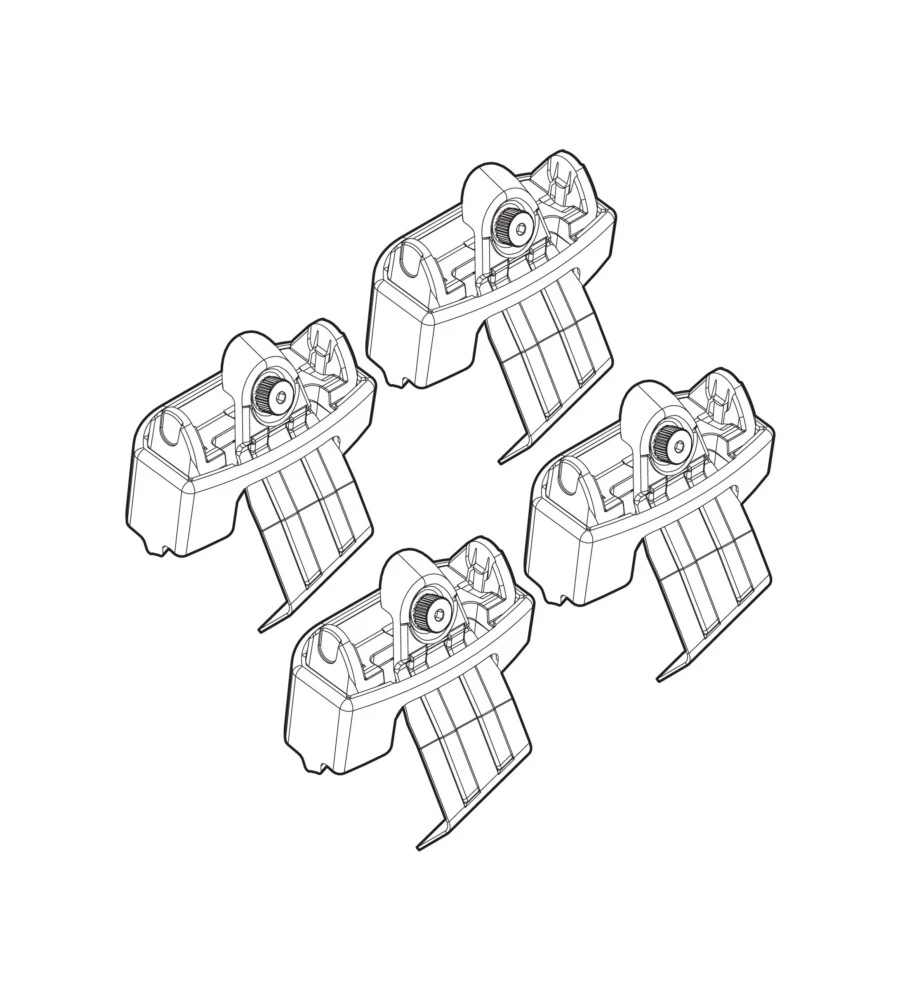 KIT ATTACCHI PER BARRE AUTO PORTATUTTO OPEL INSIGNA 09>  N21123