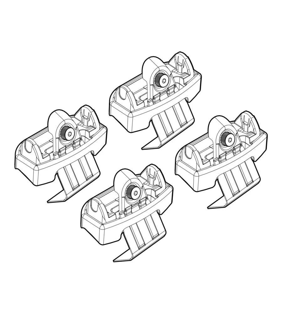KIT ATTACCHI PER BARRE AUTO PORTATUTTO RENAULT CLIO 5P 11/12>  N21116