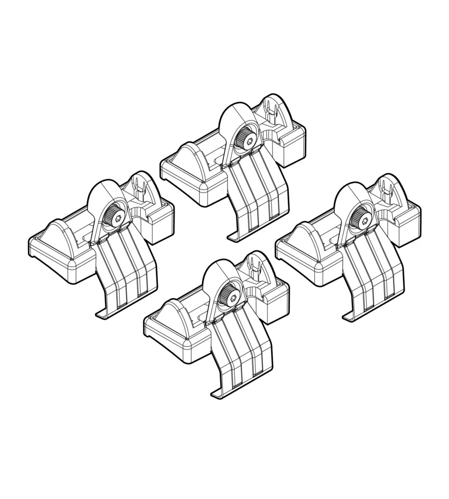 KIT ATTACCHI PER BARRE AUTO PORTATUTTO BMW S5 BERLINA 7/03>12/09  N21025