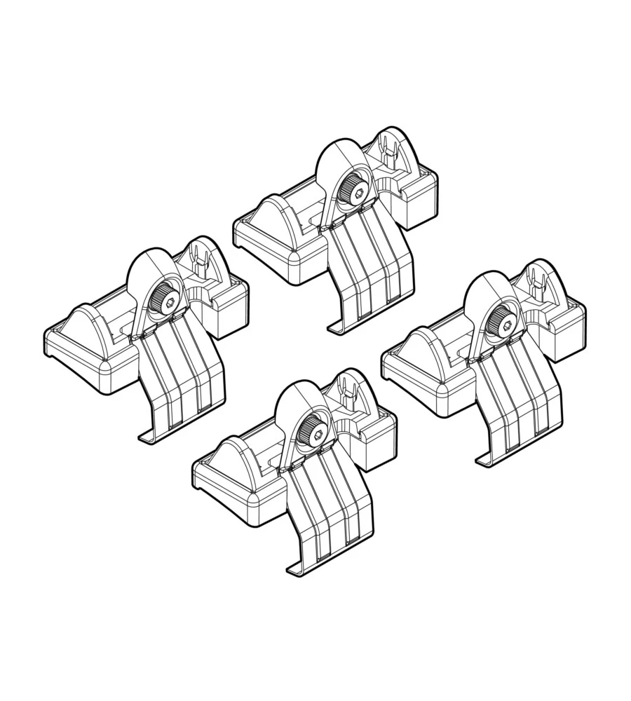 KIT ATTACCHI PER BARRE AUTO PORTATUTTO HONDA JAZZ 5D 01/02>09/08  N21021