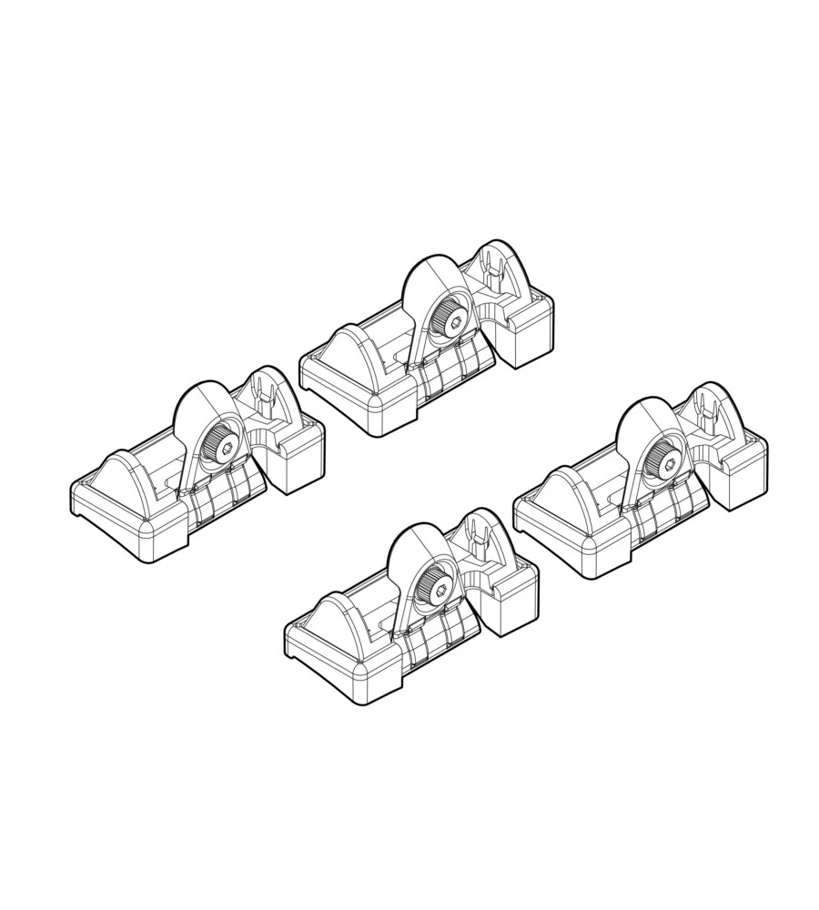 KIT ATTACCHI PER BARRE AUTO PORTATUTTO RENAULT CLIO 5D 3/98>9/05,CLIO STORIA  N21004